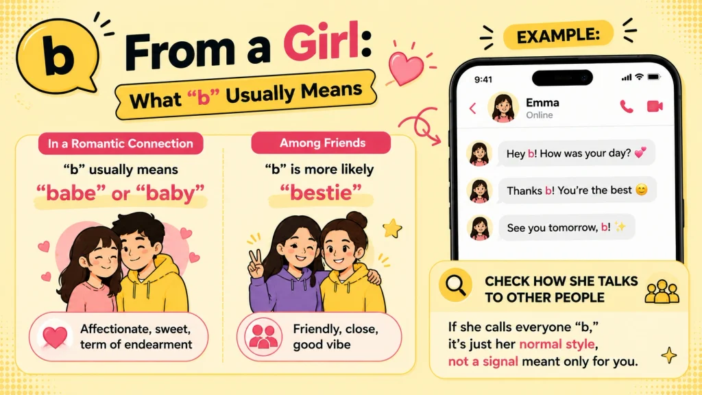 b meaning in text