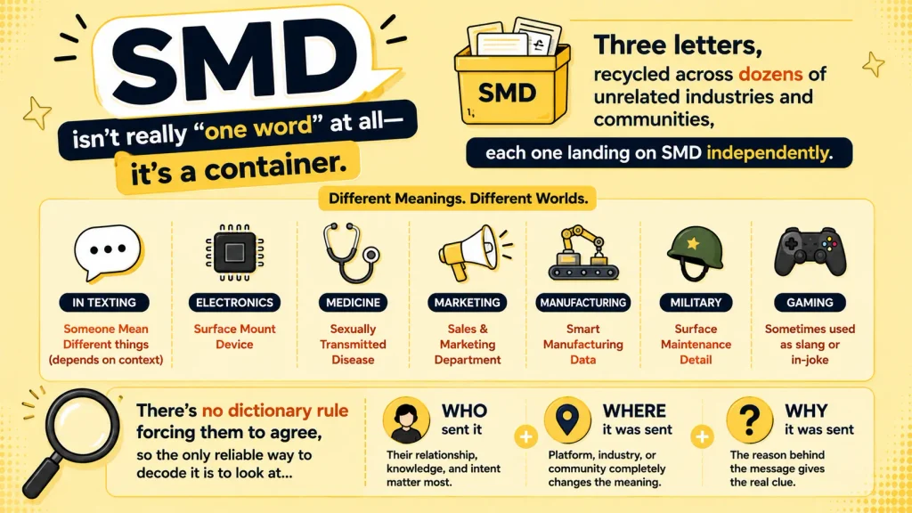 smd meaning in text